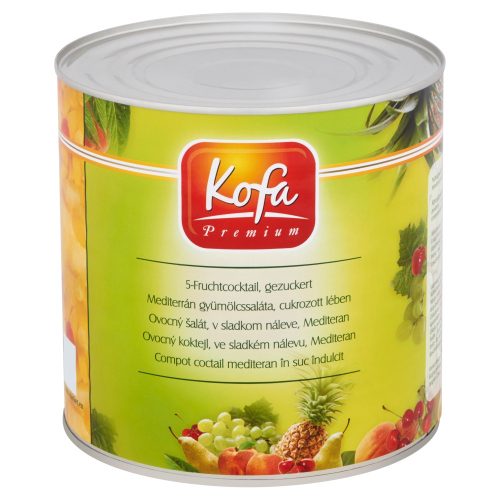 Kofa mediterrán gyümölcssaláta konzerv cukrozott lében - 2500 g