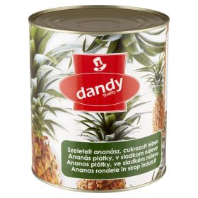 Dandy szeletelt ananász konzerv cukrozott lében - 3000 g